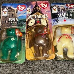 3 out of 4 collectible beanie babies new in box 1999